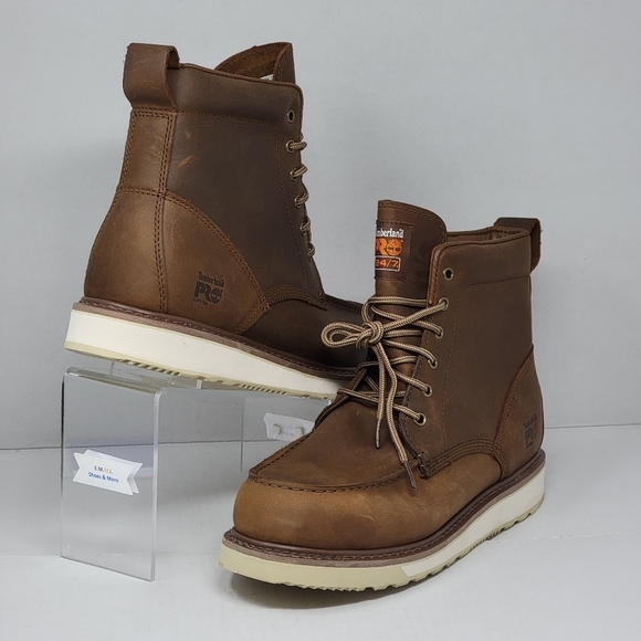 Timberland PRO Wedge 6" Soft Moc-Toe Work Boots Size 12 Oil Slip Resistant New - Picture 5 of 11